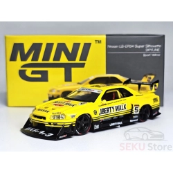 Mini GT Nissan LB-ER34 Super Silhouette Skyline – Sport Yellow – RHD