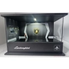 MoreArt Diorama 1:64 Hala sprzedażowa Lamborghini LED Obrotowa z figurką