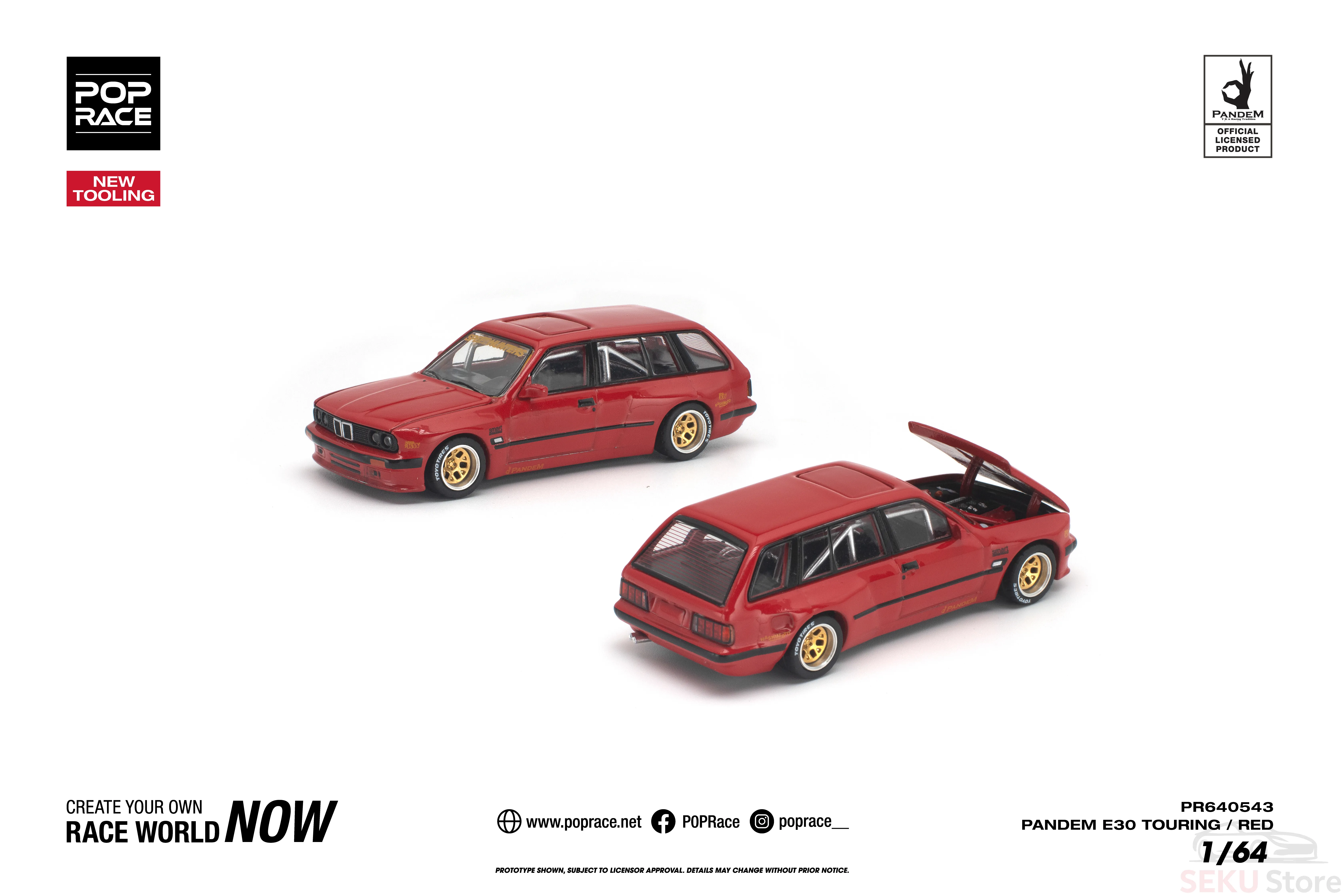 Pop Race PR640543 – Pandem E30 Touring Red (New Tooling)