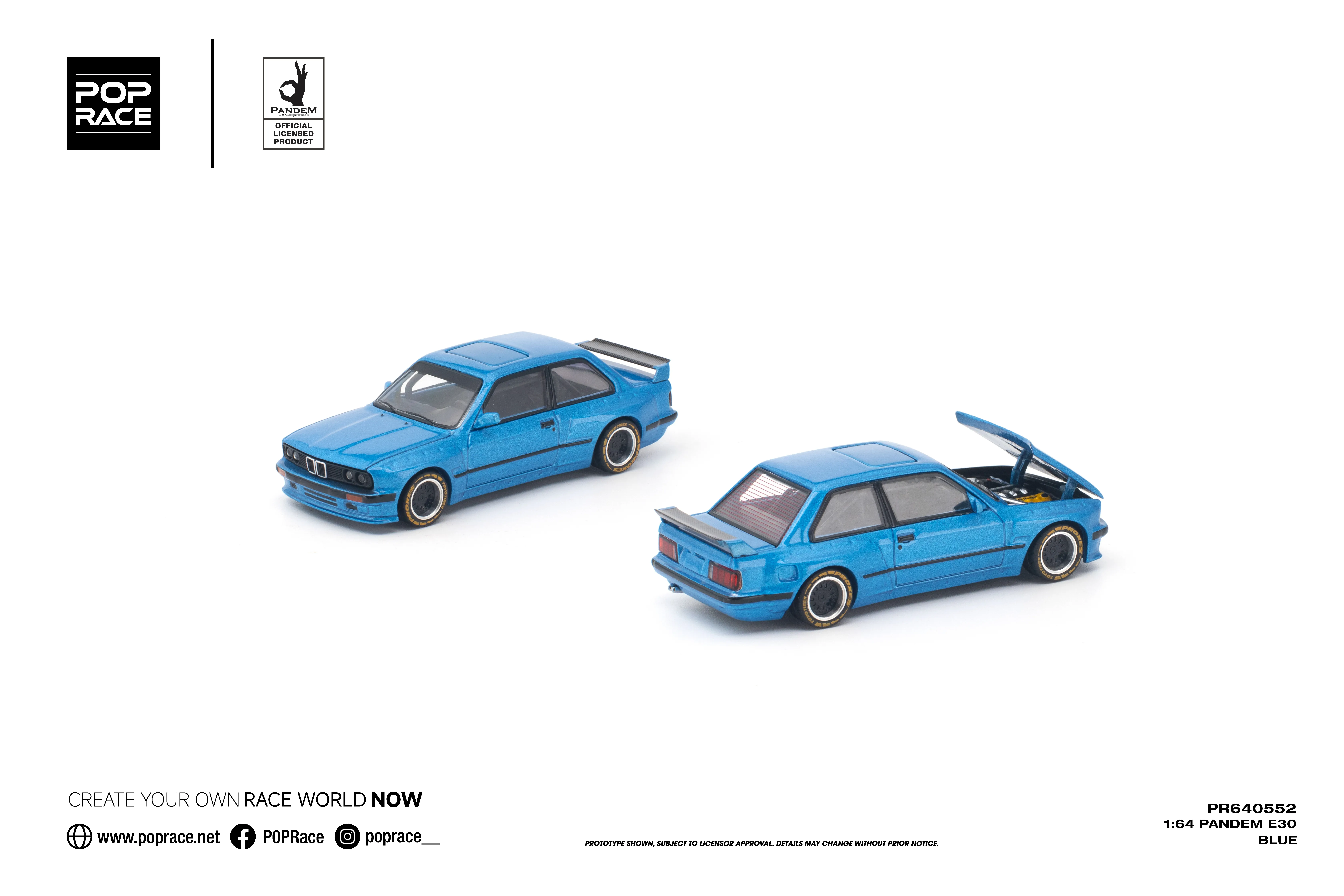 PR640552 PANDEM BMW E30 BLUE