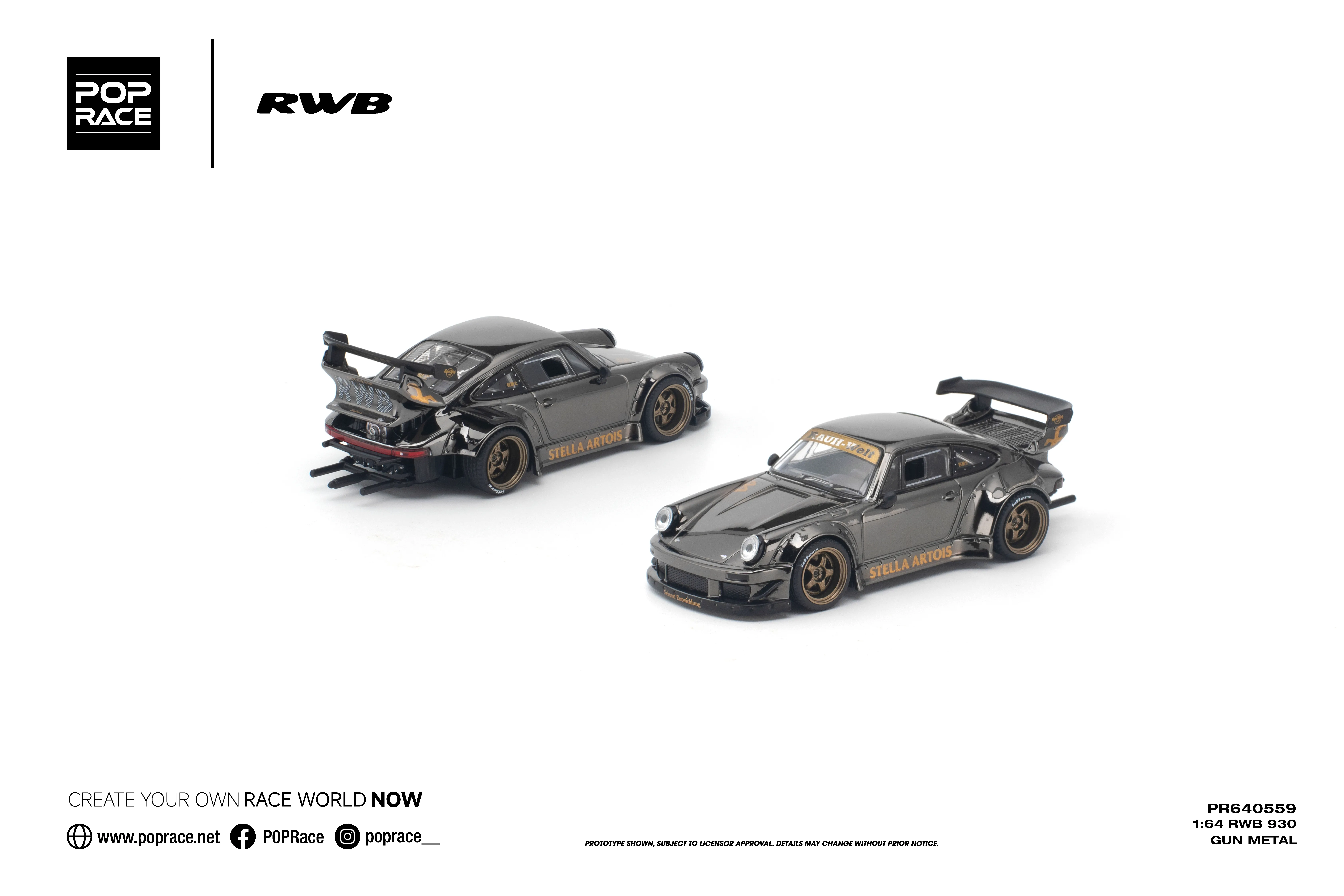 PR640559 Porsche RWB 930 GUN METAL