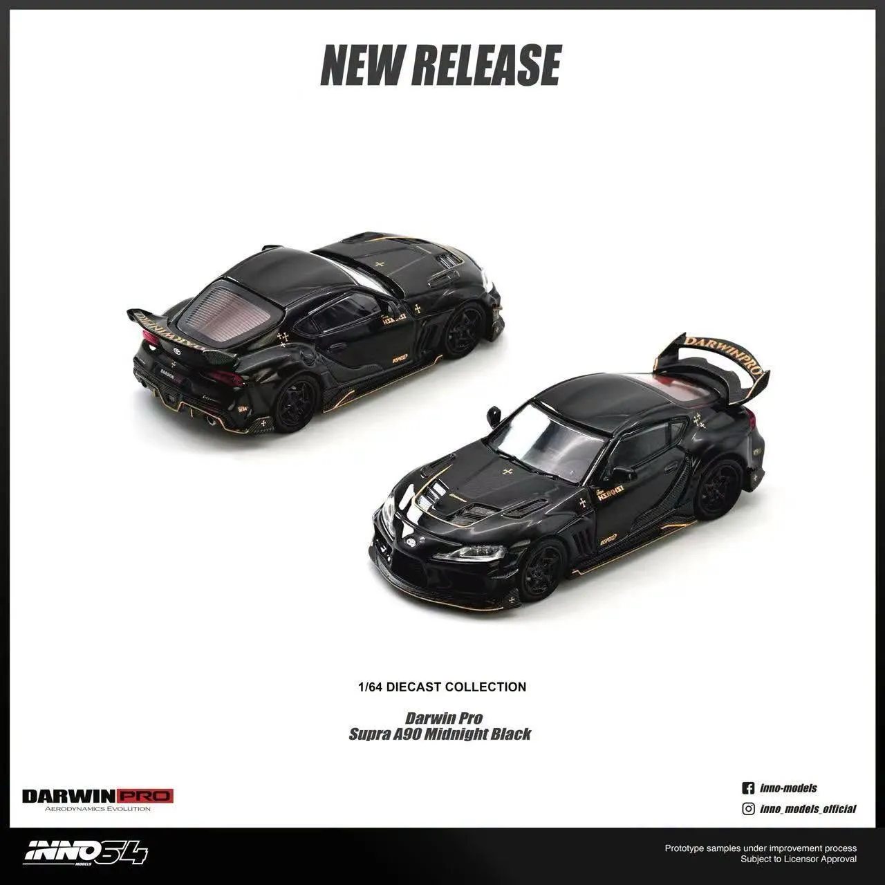 Inno64 Toyota DARWIN PRO SUPRA A90 Midnight Black