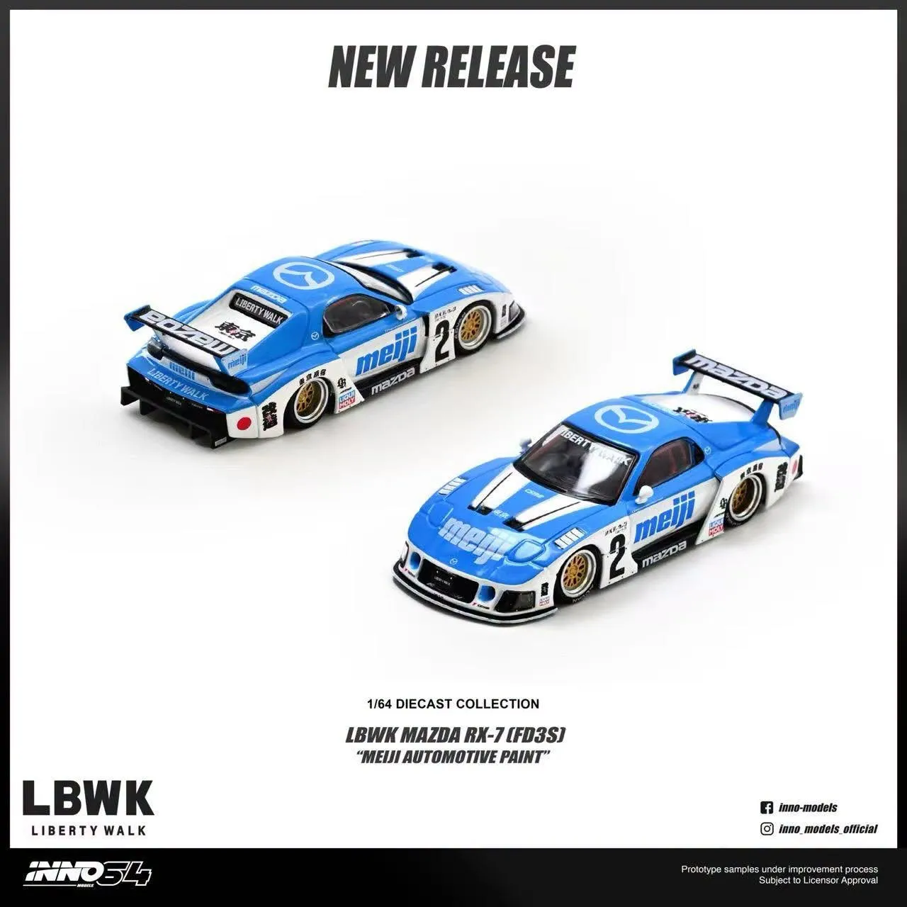 Inno64 Mazda RX-7 (FD3S) LB-WORKS “Meiji Automotive Paint”