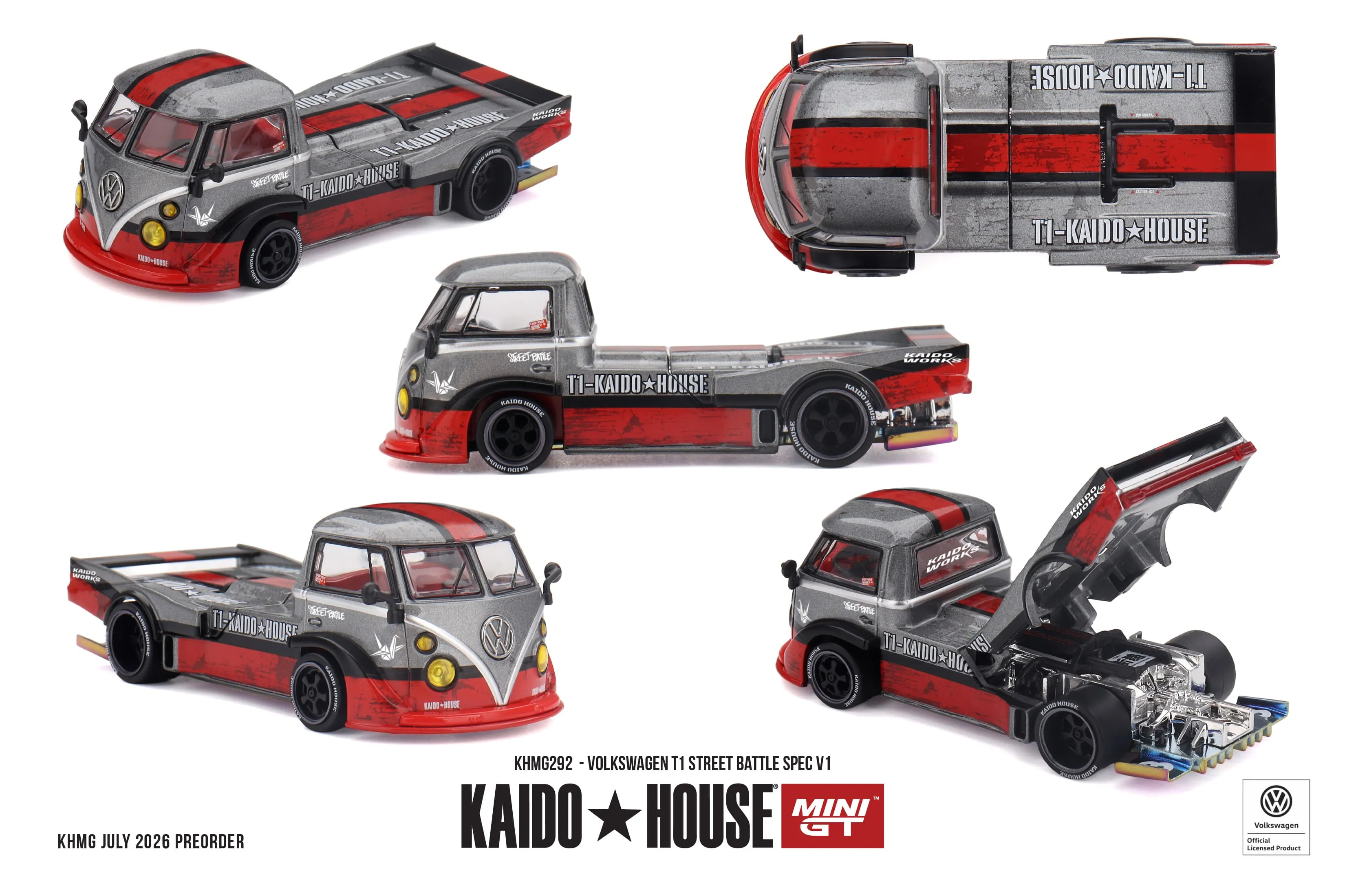 KHMG292 | Volkswagen T1 Street Battle Spec V1 (Skala 1:64 Mini GT)