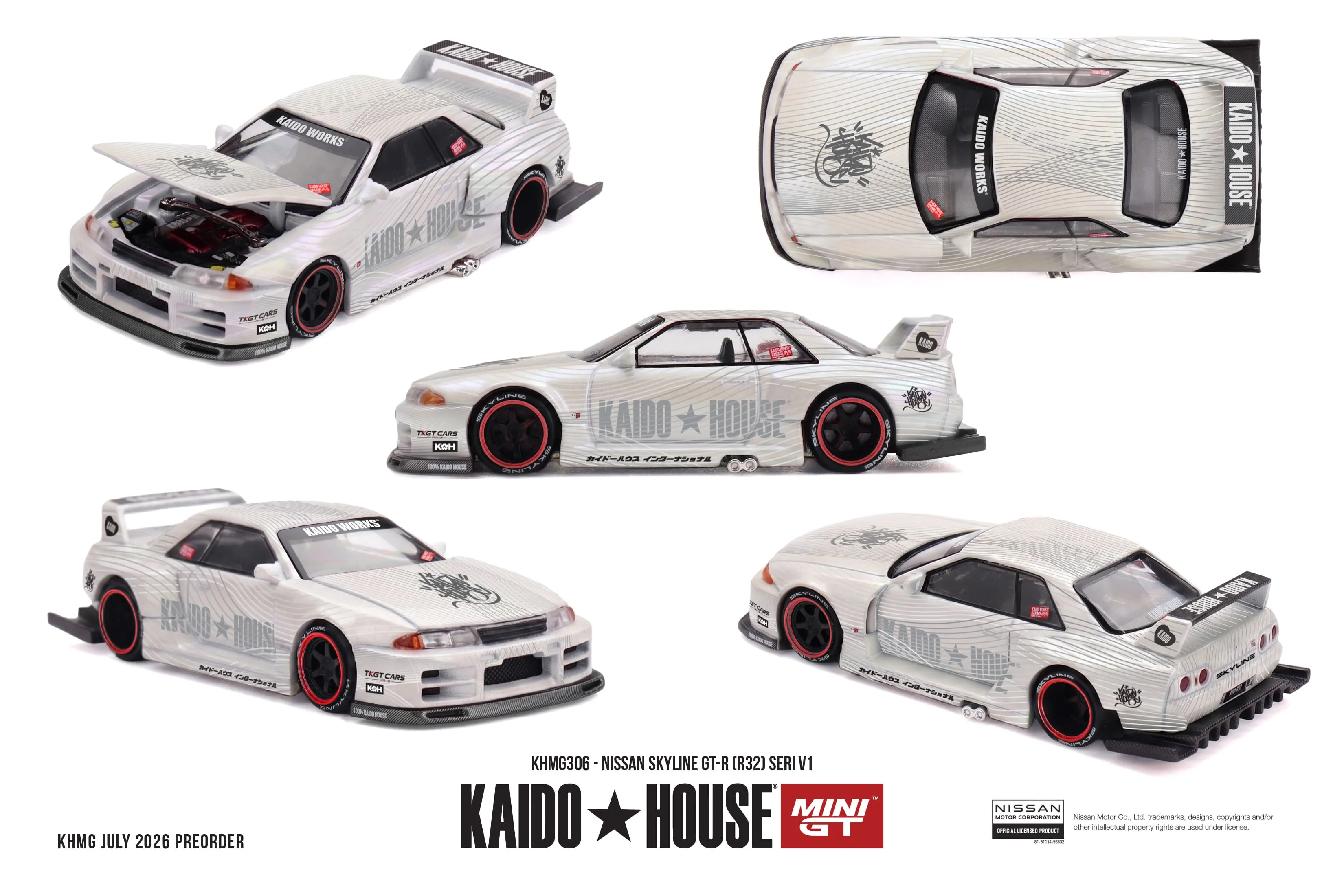 KHMG306 | Nissan Skyline GT-R (R32) SERI V1 (Skala 1:64 Mini GT)