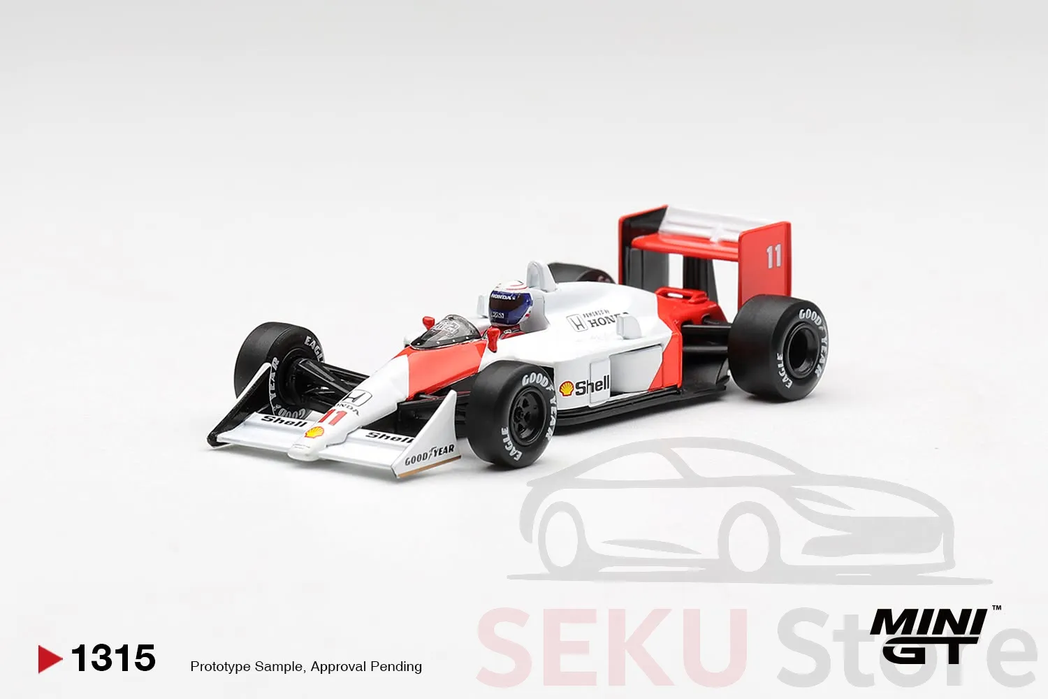 Mini GT McLaren MP4/4 #11 Alain Prost 1988 Canadian Grand Prix 2nd Place