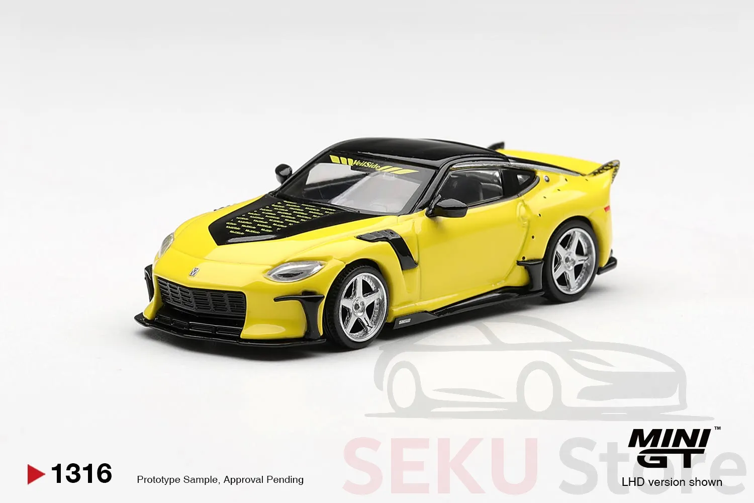 Mini GT Nissan Z VeilSide FFZ400 Ikazuchi Yellow