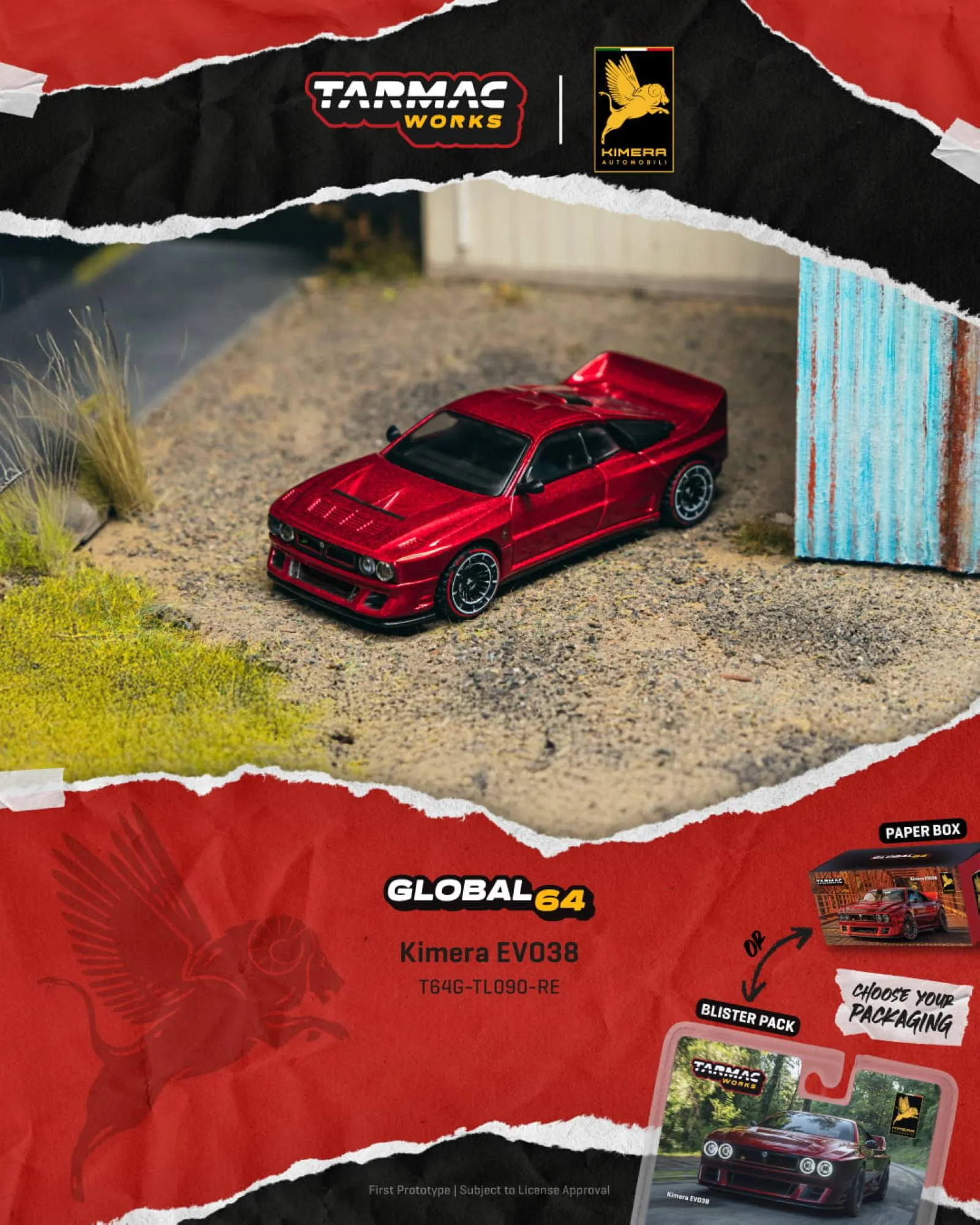 Tarmac Works Kimera EVO38 – Red (T64G-TL090-RE)