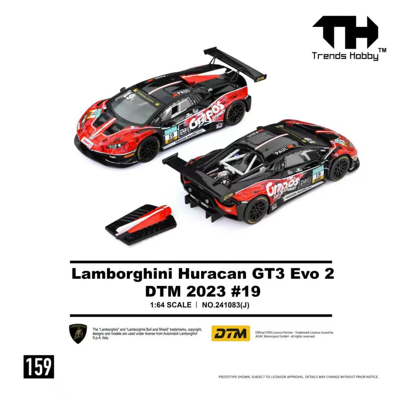 Trends Hobby Lamborghini Huracan GT3 EVO 2 DTM 2023 #19 - 241083J
