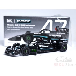 Tarmac Works Mercedes‑AMG F1 W14 E Performance – Mick Schumacher – Spanish GP Tyre Testing (with Pit Board)